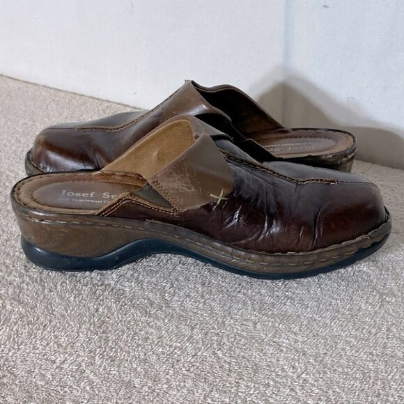 Josef Seibel Brown Leather Slip on Mules 41 - Picture 6 of 13